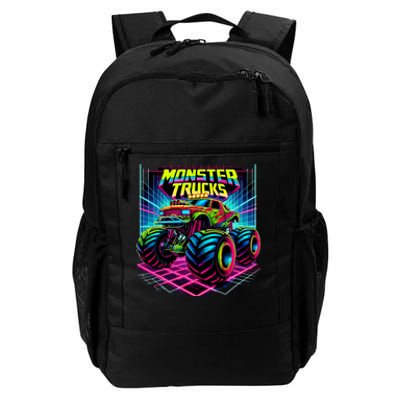 Monster Truck Birthday Party Retro Monster Trucks Lover Daily Commute Backpack