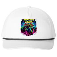 Monster Truck Birthday Party Retro Monster Trucks Lover Snapback Five-Panel Rope Hat