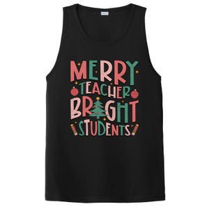 Merry Teacher Bright Student Christmas Vibes Love Teacher Gift PosiCharge Competitor Tank