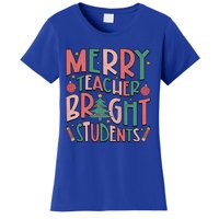 Merry Teacher Bright Student Christmas Vibes Love Teacher Gift Women's T-Shirt