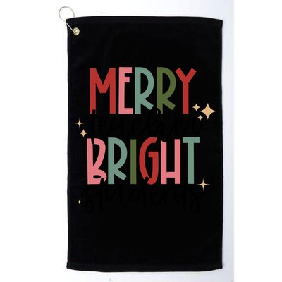 Merry Teacher Bright Students Christmas Gift Golf Towel