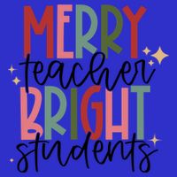 Merry Teacher Bright Students Christmas Gift Womens Tank Top