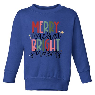 Merry Teacher Bright Students Christmas Gift Toddler Sweatshirt