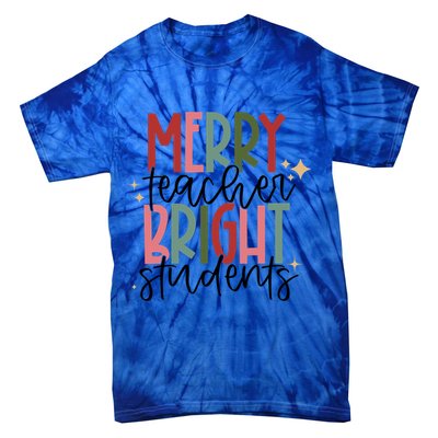 Merry Teacher Bright Students Christmas Gift Tie-Dye T-Shirt