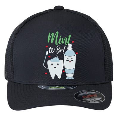 Mint To Be Dental Assistant Dentist Valentines Day Gift Flexfit Unipanel Trucker Cap