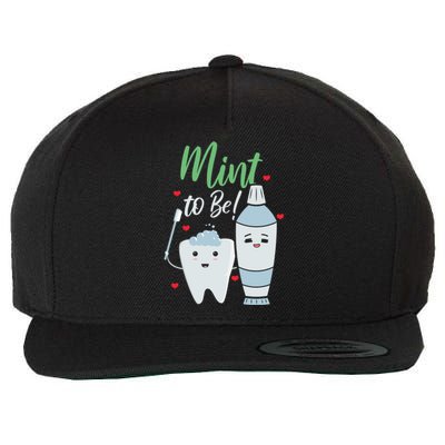 Mint To Be Dental Assistant Dentist Valentines Day Gift Wool Snapback Cap