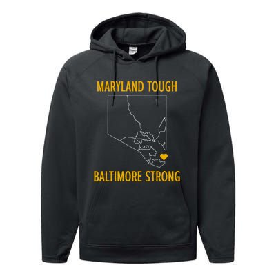 Maryland Tough Baltimore Strong Performance Fleece Hoodie