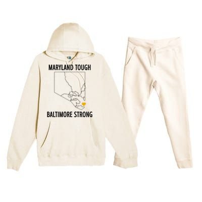 Maryland Tough Baltimore Strong Premium Hooded Sweatsuit Set