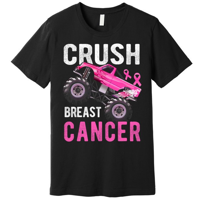 Monster Truck Breast Cancer Awareness Premium T-Shirt