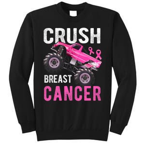 Monster Truck Breast Cancer Awareness Tall Sweatshirt