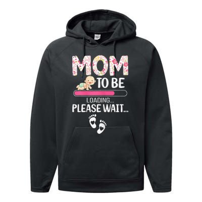 Mom To Be Mother's Day First Time Mom Pregnancy Performance Fleece Hoodie