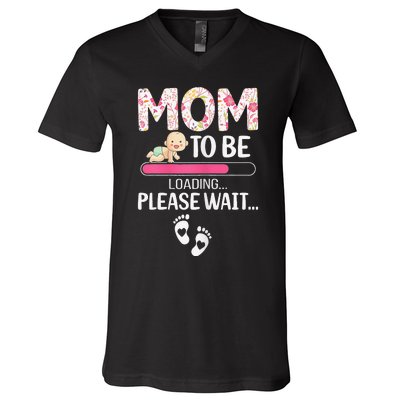 Mom To Be Mother's Day First Time Mom Pregnancy V-Neck T-Shirt