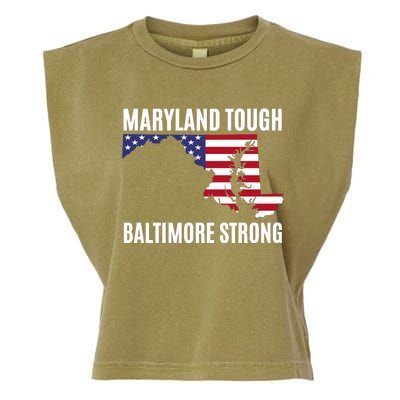 Maryland Tough Baltimore Strong Garment-Dyed Women's Muscle Tee