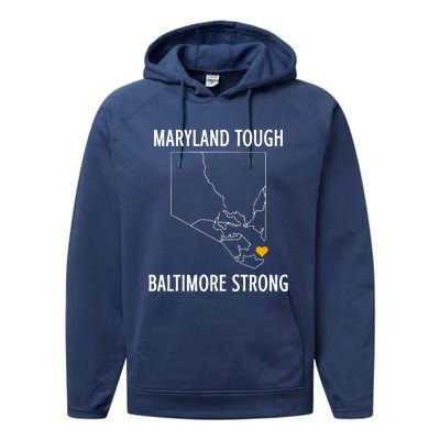 Maryland Tough Baltimore Strong Performance Fleece Hoodie