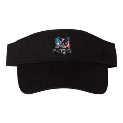 Monster Truck Bald Eagle 4th Of July American Flag Visor