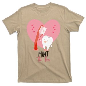 Mint To Be Toothbrush & Tooth Dentist Cute Valentine's Day T-Shirt