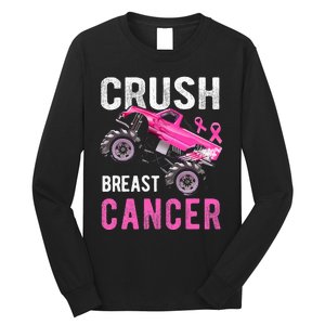 Monster Truck Breast Cancer Awareness Long Sleeve Shirt