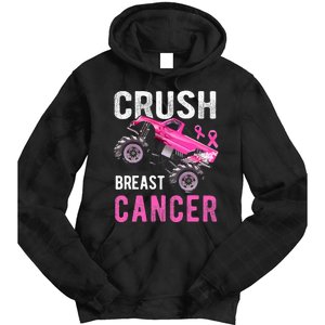 Monster Truck Breast Cancer Awareness Tie Dye Hoodie