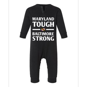 Maryland Tough Baltimore Strong Infant Fleece One Piece