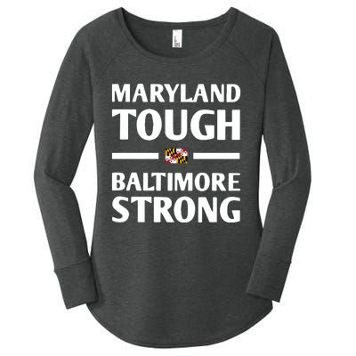 Maryland Tough Baltimore Strong Women's Perfect Tri Tunic Long Sleeve Shirt