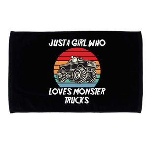 Monster Truck Birthday Just A Girl Who Loves Monster Trucks Gift Microfiber Hand Towel