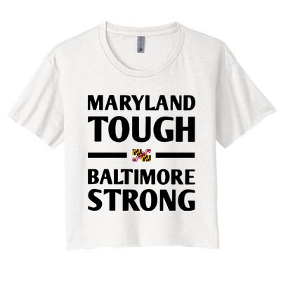 Maryland Tough Baltimore Strong Women's Crop Top Tee