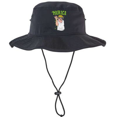 Merica Trump Bae Smoking Weed Cannabis Funny 420 Stoner Gift Bucket Hat
