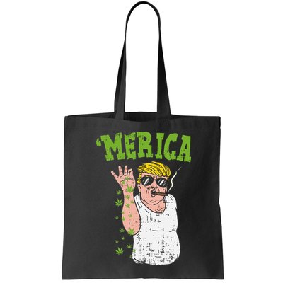 Merica Trump Bae Smoking Weed Cannabis Funny 420 Stoner Gift Bag