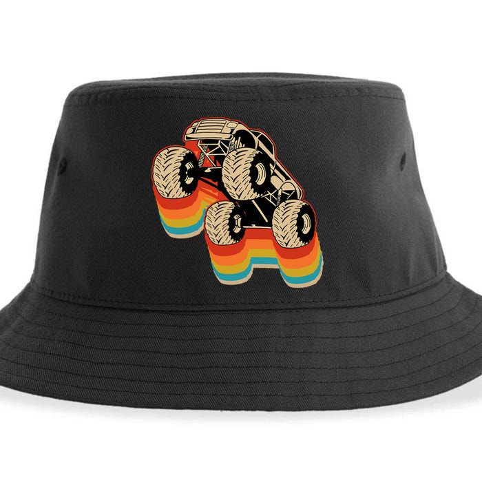 Monster Truck Big Vintage Style Sustainable Bucket Hat