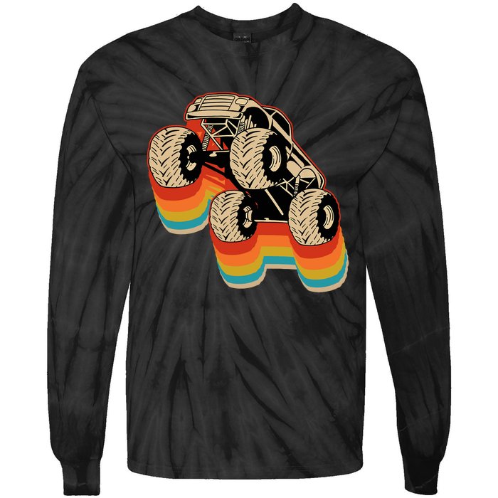 Monster Truck Big Vintage Style Tie-Dye Long Sleeve Shirt