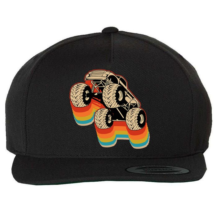 Monster Truck Big Vintage Style Wool Snapback Cap