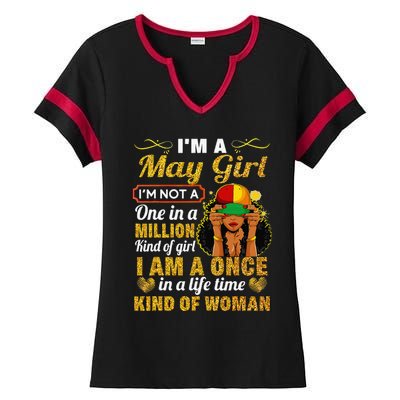 May Taurus Birthday Gift Once In Lifetime Kinda Woman Ladies Halftime Notch Neck Tee