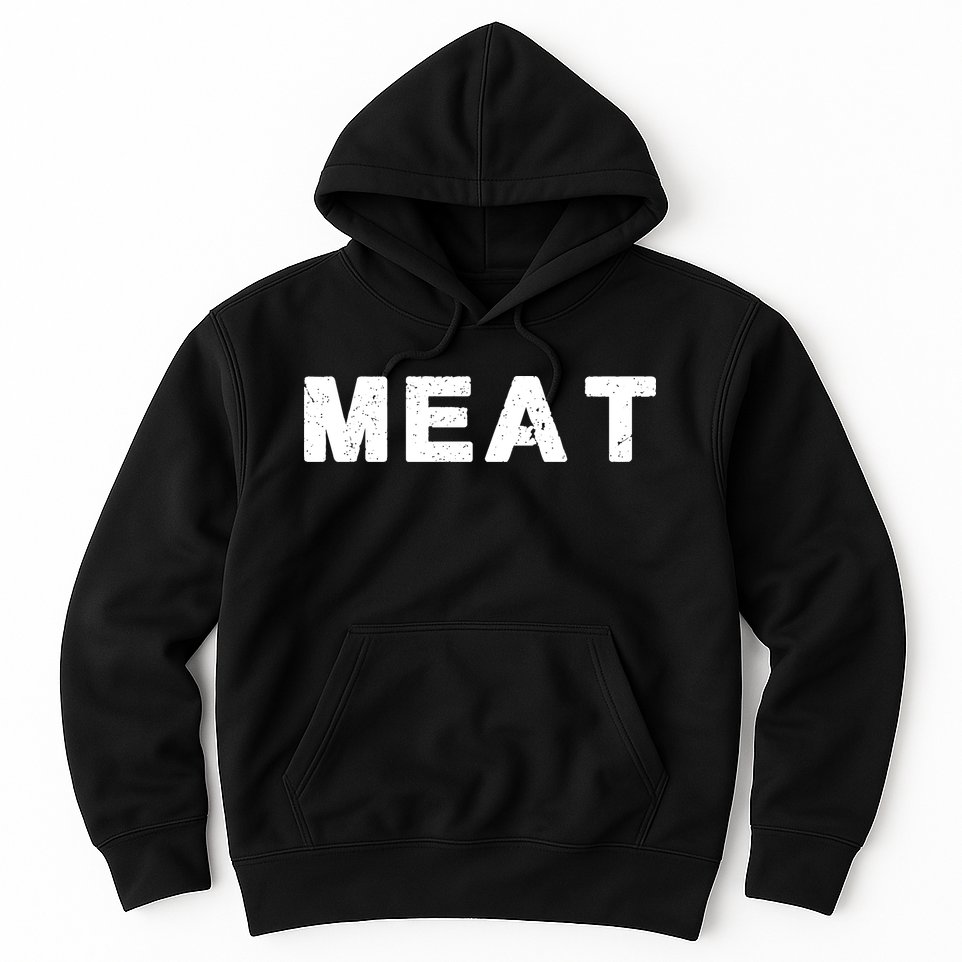 MEAT Tasty BBQ Food Funny Hoodie