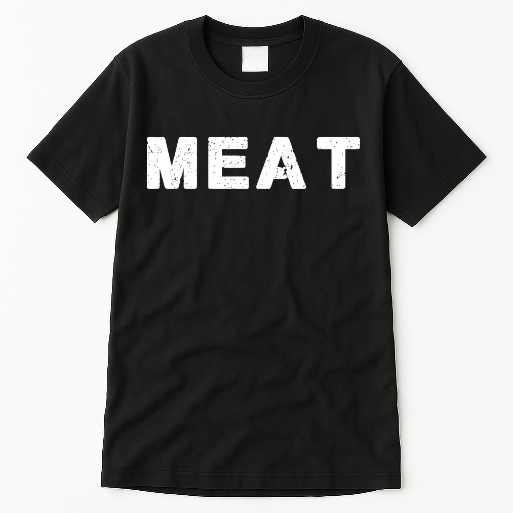 MEAT Tasty BBQ Food Funny Tall T-Shirt