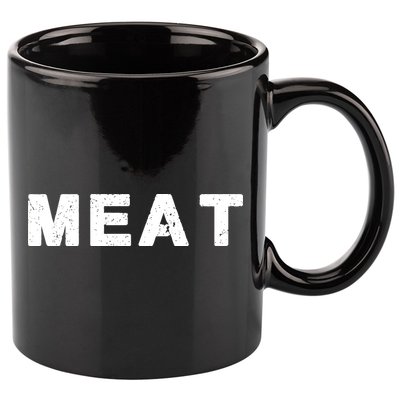 MEAT Tasty BBQ Food Funny 11oz C Handle Ceramic Mug