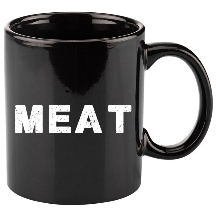 MEAT Tasty BBQ Food Funny 11oz C Handle Ceramic Mug