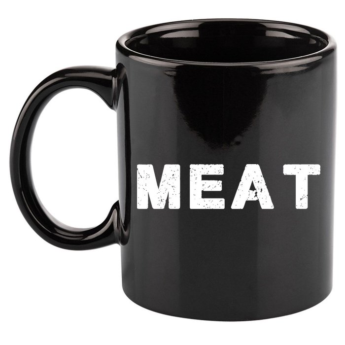 MEAT Tasty BBQ Food Funny 11oz C Handle Ceramic Mug