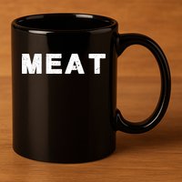 MEAT Tasty BBQ Food Funny 11oz C Handle Ceramic Mug