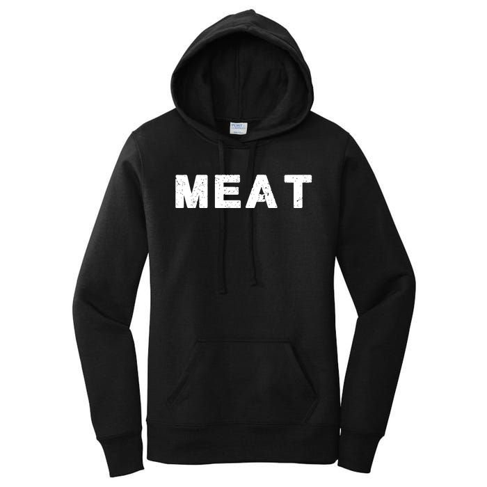 MEAT Tasty BBQ Food Funny Women's Pullover Hoodie