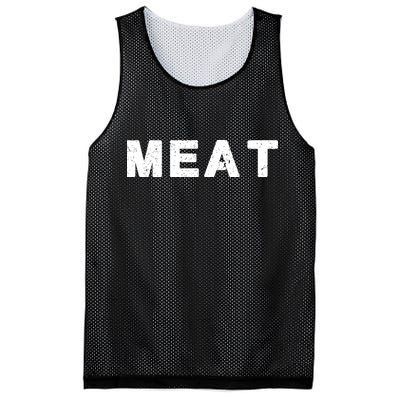 MEAT Tasty BBQ Food Funny Mesh Reversible Basketball Jersey Tank