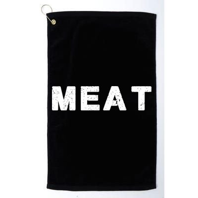 MEAT Tasty BBQ Food Funny Golf Towel