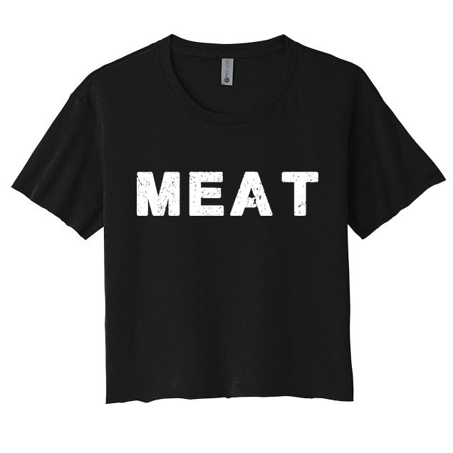 MEAT Tasty BBQ Food Funny Crop Top