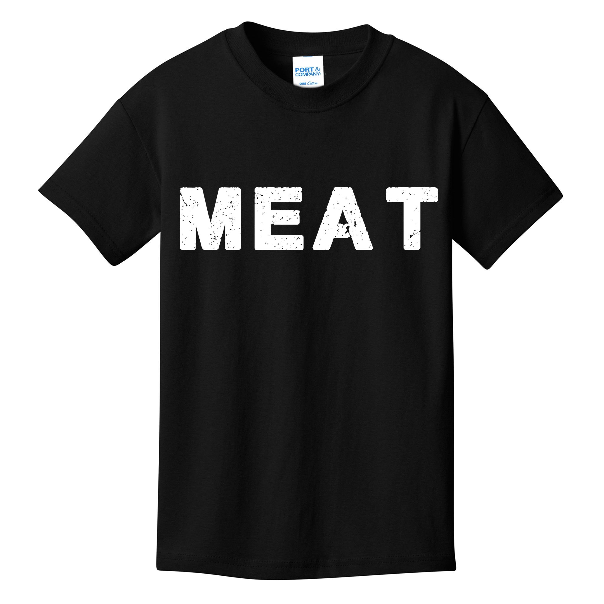 MEAT Tasty BBQ Food Funny Kids T-Shirt