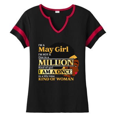 May Taurus Birthday Once In Lifetime Kinda Woman Ladies Halftime Notch Neck Tee