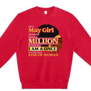 May Taurus Birthday Once In Lifetime Kinda Woman Premium Crewneck Sweatshirt