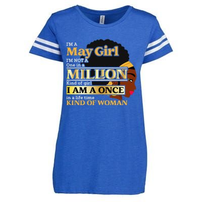 May Taurus Birthday Once In Lifetime Kinda Woman Enza Ladies Jersey Football T-Shirt