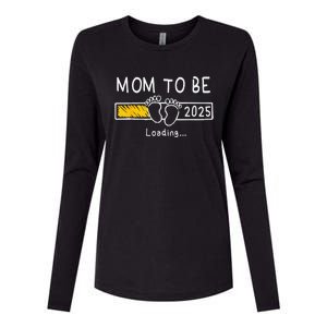 Mom To Be 2025 Loading Mom Est 2025 Promoted To Mommy Womens Cotton Relaxed Long Sleeve T-Shirt