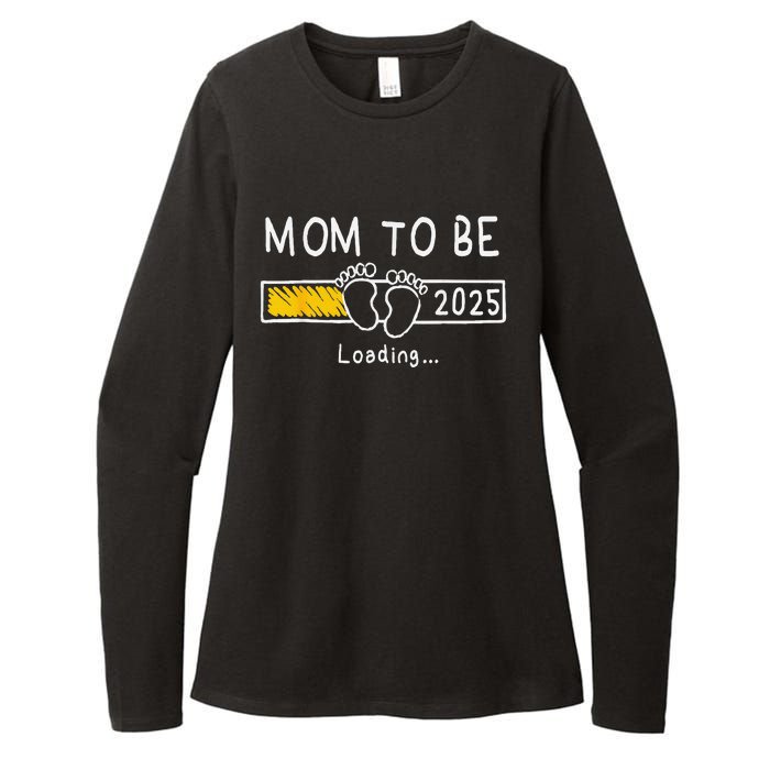 Mom To Be 2025 Loading Mom Est 2025 Promoted To Mommy Womens CVC Long Sleeve Shirt