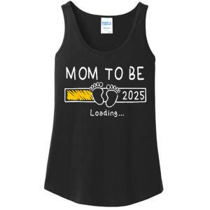 Mom To Be 2025 Loading Mom Est 2025 Promoted To Mommy Ladies Essential Tank