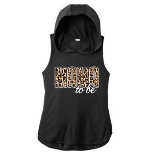 Mama To Be Funny Gift Leopard Print Pregnancy Announcet Gift Ladies PosiCharge Tri-Blend Wicking Draft Hoodie Tank